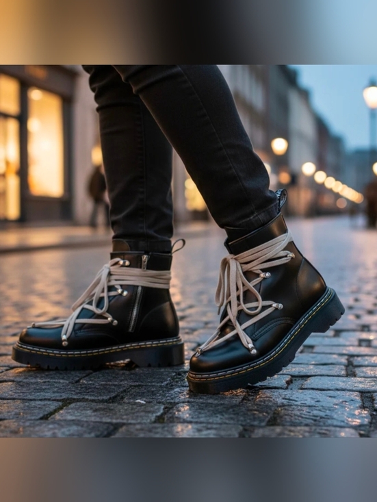 Dr. Martens Shoes - Doc Dr Martens x Rick Owens 1460 Bex Leather Lace-Up Boot US Size 7M/EU 38 ~NEW!